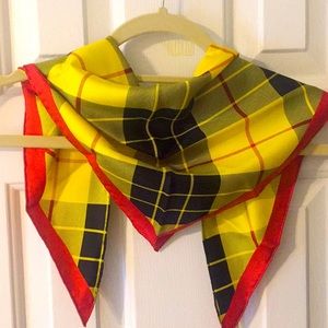 Burberry MacCloud Tartan Plaid Silk Scarf